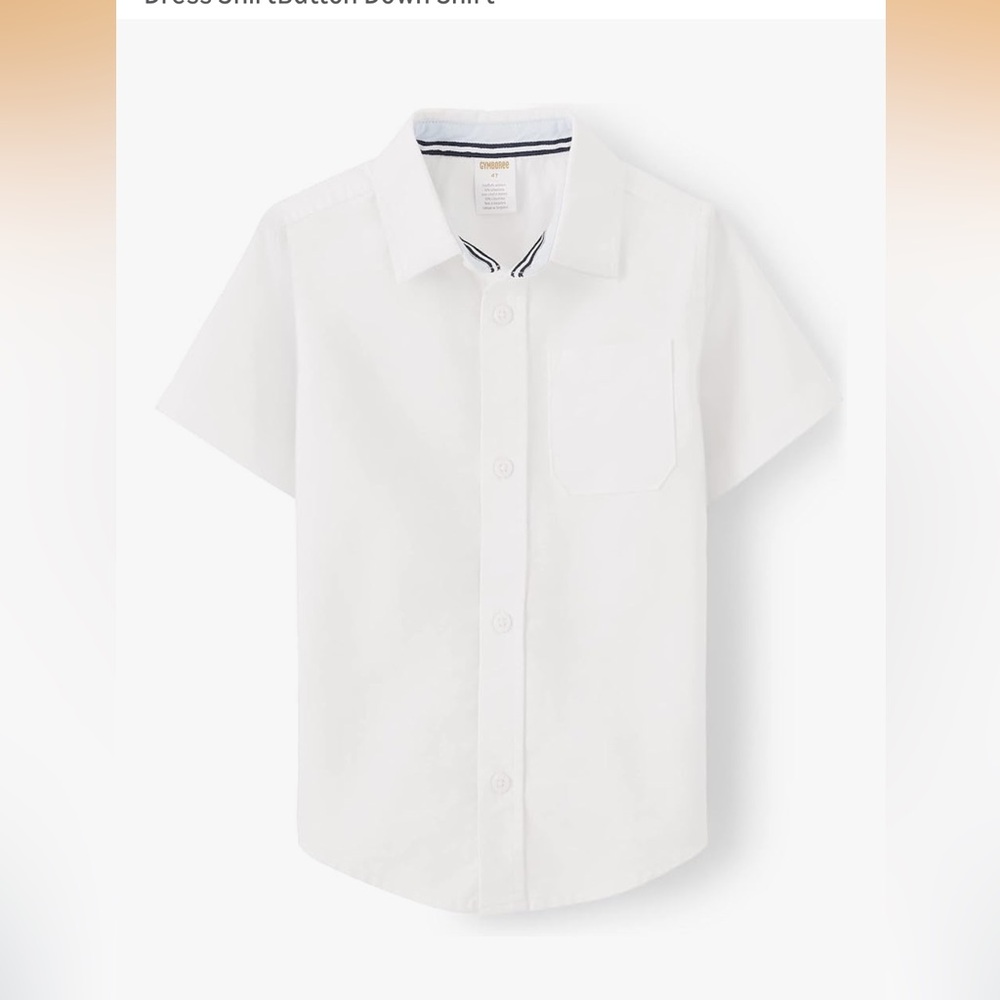 Gymboree White Short Sleeve Button-Down Collared Shirt